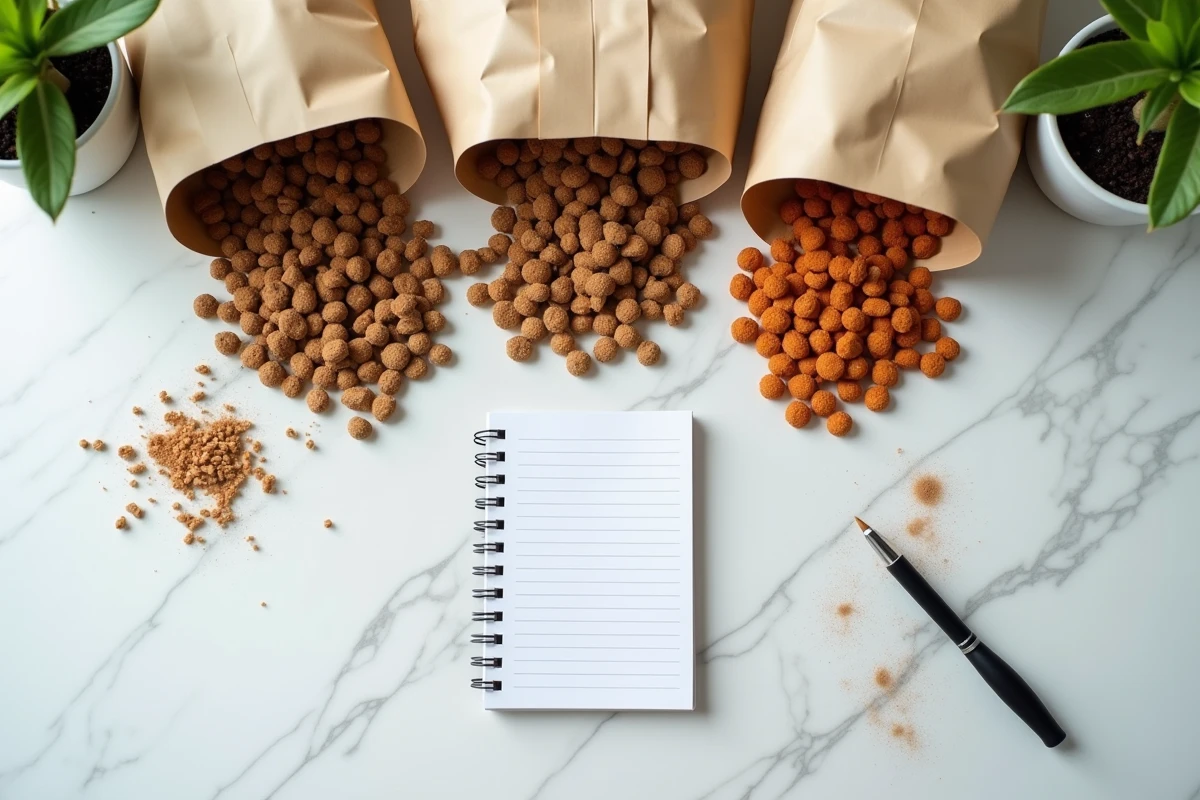 Comparaison de différentes marques de croquettes pour chien ou chat contre la perte de poils